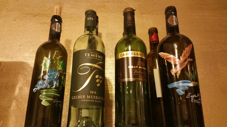 Gamanacasa vienna kitchen wine bottles